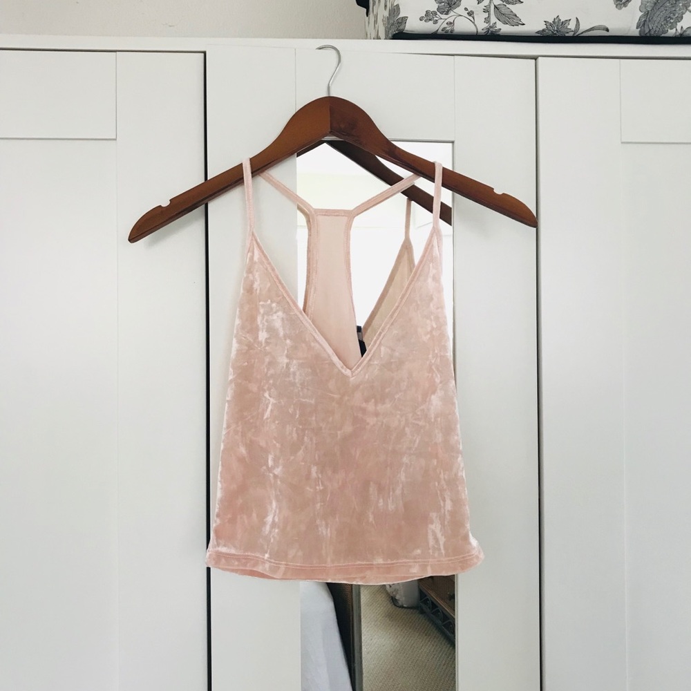 NWT Velvet light pink crop top